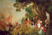 WATTEAU, Antoine Pilgrimage to Cythera1 Norge oil painting reproduction